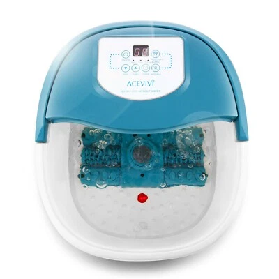 ACEVIVI Masajeador de Pies Spa Baño con Calor, Bañera de Pies con Chorros de Burbujas Luz Roja Foto 1 de 4