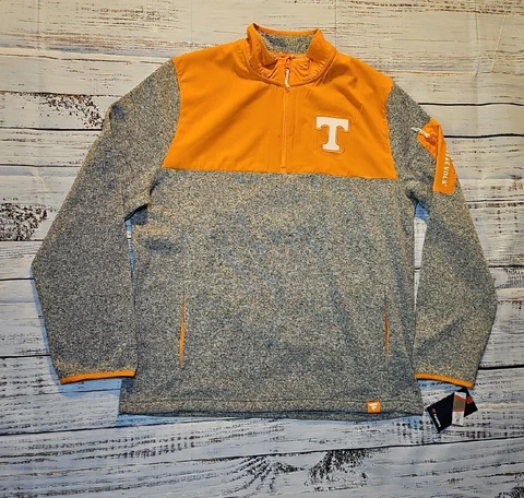 New Men's Tennessee Vols NCAA Fanatics Quarter Zip Pullover Sweatshirt Size XL Cover