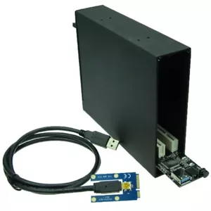 Mini PCIe to Dual PCI Bus Slot Adapter with case enclosure - Picture 1 of 4