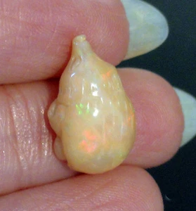 NATURAL GEM ETHIOPIAN HEDGEHOG FIGURNE CARVING 4 DESIGNER JEWELRY / COLLECTIBEL - Picture 1 of 4