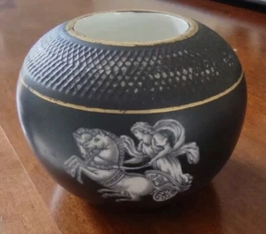 Antiker UK Prattware Streichholz Diskus Olympia Rauchen Briefbeschwerer Kerze - Bild 1 von 5
