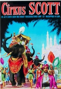 Original Vintage Poster CIRCUS SCOTT INDIA GLAMOUR um 1970 - Bild 1 von 1