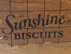 Lata de galletas grande ovalada Sunshine con 2 litografías Currier & Ives mediados del siglo XIX vintage - Imagen 1 de 26