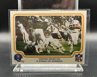 1979 Fleer Set STABLE OF RUNNERS #15 DENVER BRONCOS Oakland Raiders - Image 1 of 2