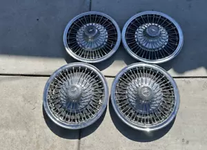 (4 )Vintage Chevy Camaro nova chevelle 13” Wire Spoke Hubcap Wheel Cover - Picture 1 of 14