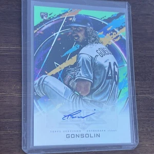 2020 Topps Fire Tony Gonsolin Green Foil Rookie Card Auto /75 Dodgers RC SP - Picture 1 of 16
