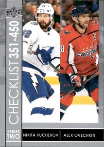 Alex Ovechkin / Nikita Kucherov - 2021-22 Upper Deck Series 2 - Checklist #450 - Bild 1 von 2