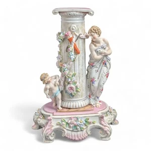 Antique figurine of Cupid and Venus, Volkstedt porcelain, mid 19th century - Picture 1 of 13