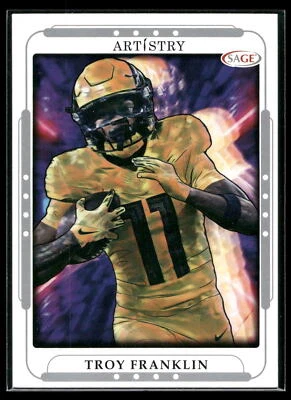 2023 SAGE Artistry Troy Franklin SILVER PARALLEL SP Oregon Ducks #114 🔥 - Image 1 of 2