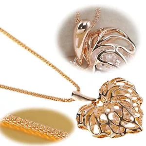 24" Gold Heart "Cage" Necklace w/encaged cut crystals -- New Hot Look - Picture 1 of 6