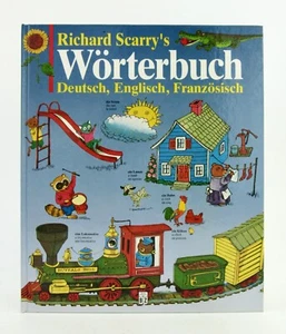RICHARD SCARRY'S WORTERBUCH Word Book in German English French HB VGC 1992 L1 - Imagen 1 de 5