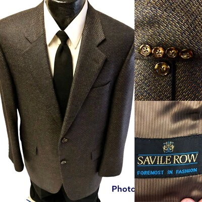 Savile Row Men BESPOKE Sport Coat IRIDESCENT Gold Jacket Wool TWEED Blazer 40 R - Image 1 of 4