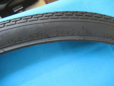 Schwinn Style 26" x 2" x 1-3/4" Brick Tread Black Bicycle Tire Schwinn S7 Rim