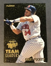 1995 Fleer Team Leaders Insert Twins Kirby Puckett Rick Aguilera #9 HOF