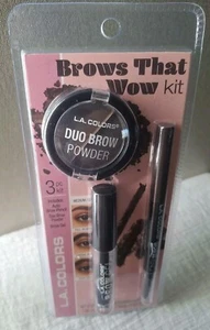 L.A.Colors 3 PC Kit Brows That Wow Kit ,Duo Pwder,Brow Gel,Brow Pencil - Picture 1 of 5