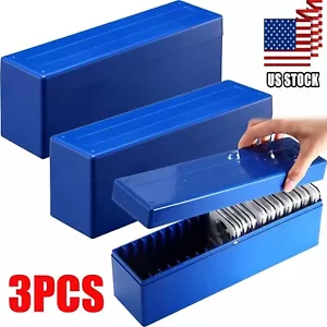 3 Plastic Coin Storage Box Case Coin Holder Tray for PCGS NGC PCCB PMGab 20 Slab - Picture 1 of 11
