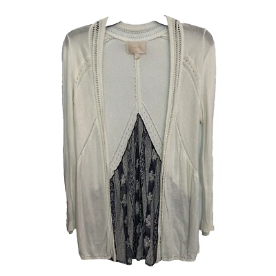 Skies Are Blue Womans Open Front Contrast Back Cardigan Sweater Size Small Multi - Image 1 of 4