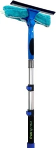 Eco-Friendly Window Squeegee Kit with Removable Microfiber Scrubber & Long Reach - Picture 1 of 9