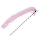 Pink Silver Silk Feather Cat Teaser Toy Fairy Princess Shiny Tassel Wands Wi Gs0