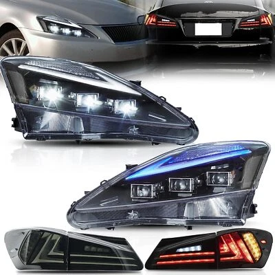 VLAND Blue DRL LED Headlights&LED Tail Lights For 2006-2013 Lexus IS 250 350 ISF - Image 1 of 4