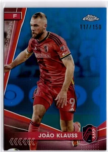 Joao Klauss 2024 Topps Chrome MLS Blue Refractor #70 St Louis City #117/150 - Picture 1 of 2