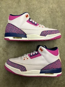 Talla 7 Hombre-Jordan 3 Retro Apenas Uva/Rosa Fuego 441140-500 Super Limpio Sin Caja - Imagen 1 de 15