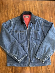 Chaqueta de Colección Años 70 OshKosh B'Gosh Para Hombres Azul Cuello Pana Denim Tareas Forrada L 40 R - Imagen 1 de 12