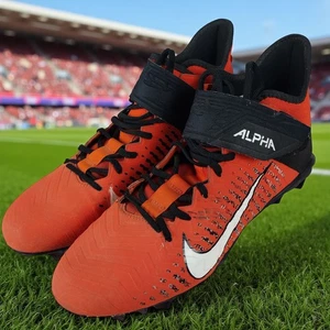 Nike Men's 9.5 Alpha Menace Pro 2 Mid Football Cleats Orange AQ3209-801 - Picture 1 of 13