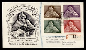 DR WHO 1957 PORTUGAL FDC GARRETT POET CACHET COMBO $5 M50663 - Picture 1 of 2