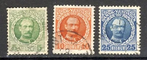 DANISH WEST INDIES 1907 King Frederik VIII Definitive Group SG 60, 61 & 64 VFU - Picture 1 of 2