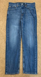 Levis 505 Jeans Herren 32x30 Straight Leg Whiskered Dark Wash Baumwolle Denim - Bild 1 von 10