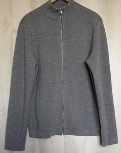 Theory Sweater Jacket Full Zip Long Sleeve Mens Large Gray - Picture 1 of 5
