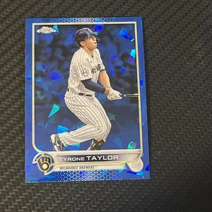 2022 Topps Chrome Update Series Sapphire Tyrone Taylor #US99 Milwaukee Brewers - Picture 1 of 3