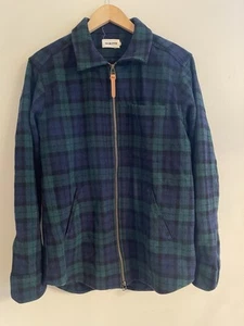 TAYLOR STITCH Jacket Mens 40 Coit Coat Blackwatch Tartan Plaid Blue Green- EUC - Picture 1 of 13
