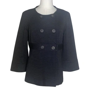 J.CREW Blazer Jacke Damen mittelgrau Rundhals kastig Wollmischung - Bild 1 von 6