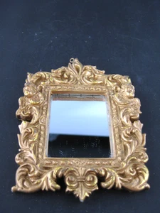 Vintage Gold Tone Miniature Angels Mirror - Picture 1 of 3