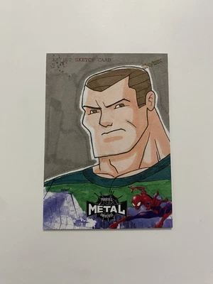 2021 Skybox Marvel Metal Universe Spider-Man Artist Sketch Card- Sandman #1/1 - Image 1 of 2