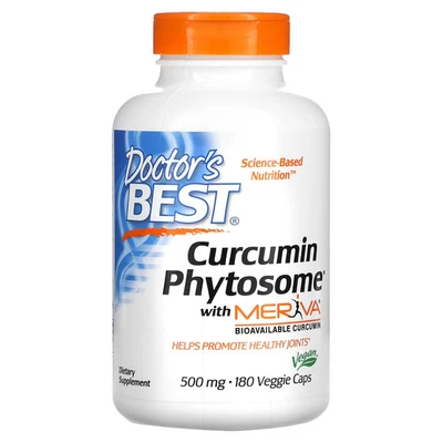2 X Doctors Best, Curcumin Phytosome™, 180 cápsulas vegetales (500 mg por cápsula) Foto 1 de 2