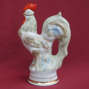 Antigua estatuilla ucraniana CARAFE GALLO/gallo URSS soviética vintage porcelana 7"=18 cm - Imagen 1 de 10