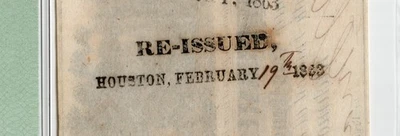 T-39 PF-13 1862 $100 Confederate Paper Money - PMG Ch VF 35 - Re-Issued Houston - Image 1 of 3