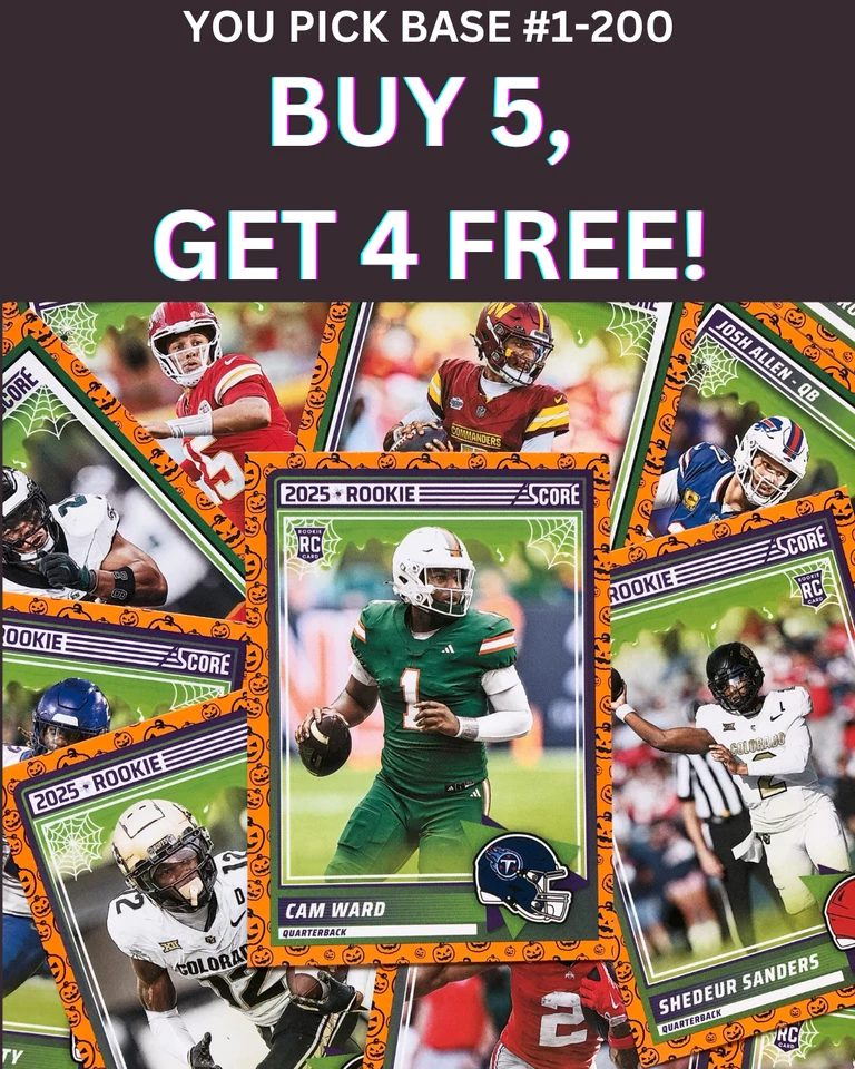 2025 Panini Score-A-Treat Football BASE #1-200 You Pick & Complete Your Set! - Image 1 of 1