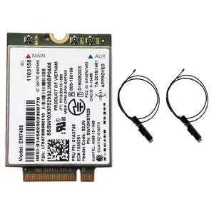 EM7455 01AX746 LTE 3G 4G Card+2xAntenna for X1 Carbon 5Th Gen X2706527 - Photo 1/7