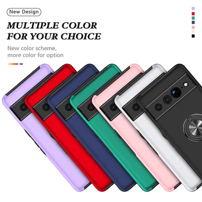 For Google Pixel 9 8 7 Pro Case Phone Protective Cover Shockproof Ring Holder - Image 1 of 4