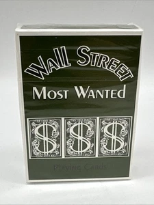 Wall Street Most Wanted Playing Card 1° Edizione Souvenir Da Collezione Nuova Sigillata - Foto 1 di 8