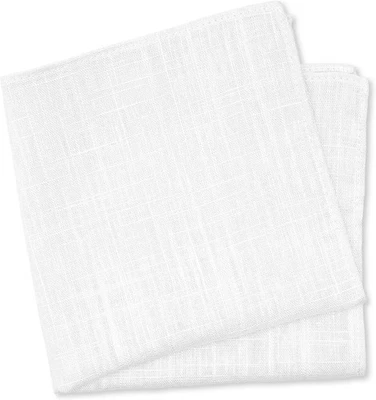 Cuadrado de bolsillo blanco BELLUNO para hombre, mezcla de algodón y lino Foto 1 de 3