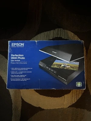 BRAND NEW, NEVER USED Epson V600 Scanner W/ Film Frames & Power Supply [MINT] - Image 1 of 4