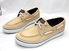 Sperry Top Sider Women?s SIZE 9 M TAN Canvas Lace Up Boat Shoes