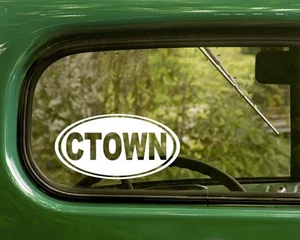 2 calcomanías CTOWN CHARLESTOWN pegatinas ovaladas para taza coche camión parachoques ventana portátil - Imagen 1 de 1