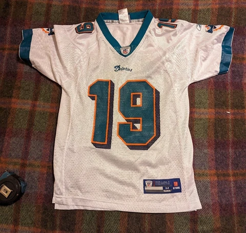 Brandon Marshall Jersey Miami Dolphins REEBOK NFL Equipment Sz Youth M Cover