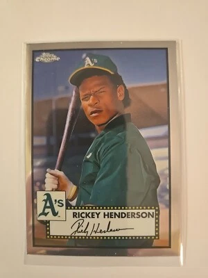 2021 Topps Chrome Platinum Anniversary Rickey Henderson #501 - Image 1 of 2